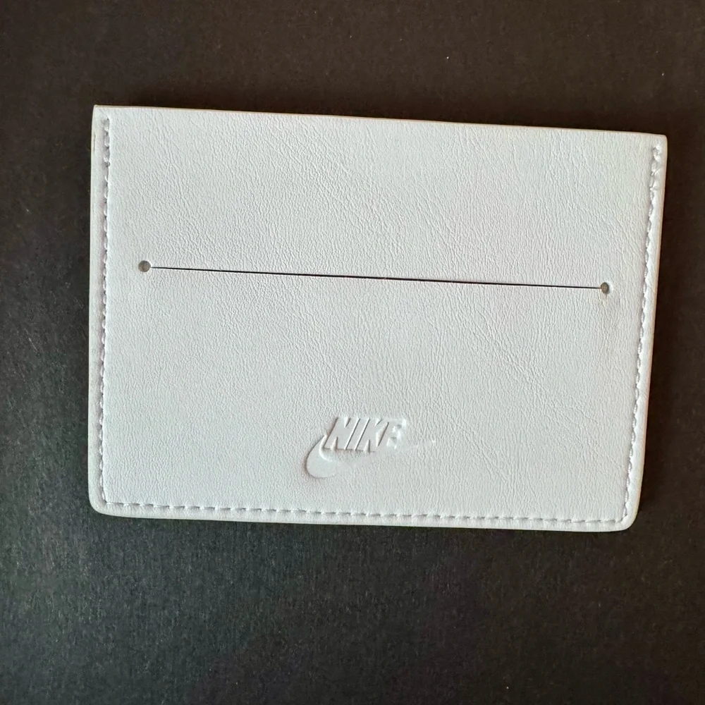 Nike Air Force 1 Card Wallet. White On White. Nike “swoosh”. New without Box